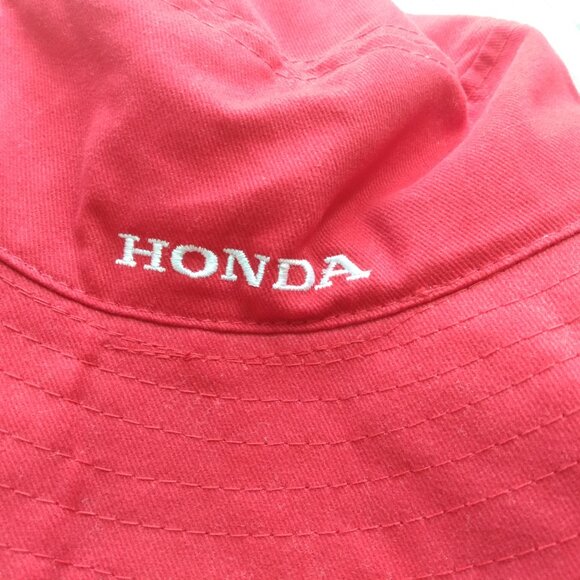 Vintage Blue Jays Bucket Hat Baseball Honda Spellout Red Cap Summer Beach - Picture 4 of 6